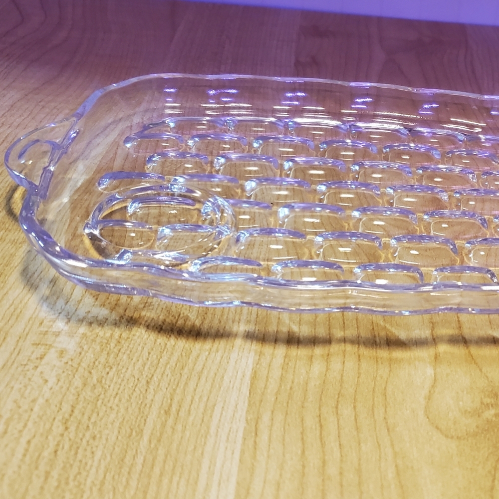 Vintage Yorktown (Colonial) by FEDERAL GLASS snack tray, set of 3 - Picture 5 of 10